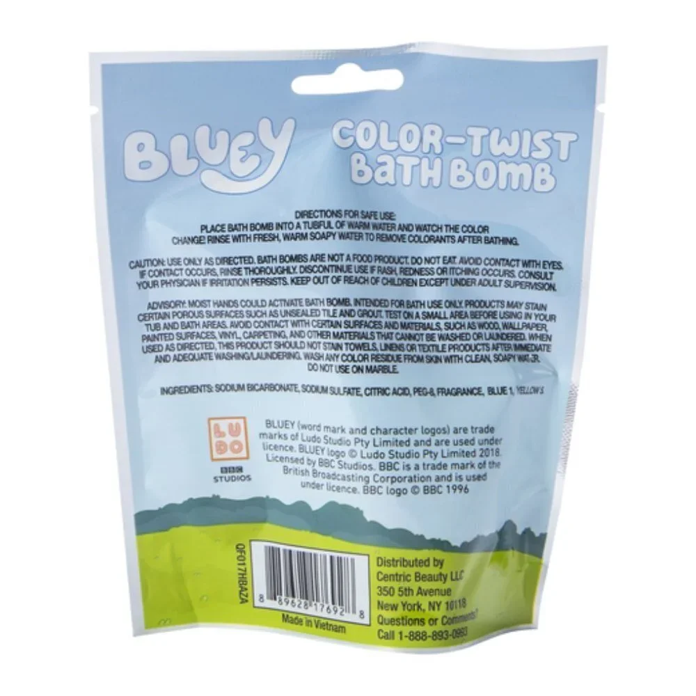 Bluey Color-Twist Scented Bath Bomb 1.41oz Lot of 4 new in package